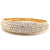 Micropave 11.50 Carat Round Brilliant Cut Diamonds Yellow Gold Bangle
