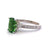 Vintage 3.04 Carats Tsavorite Garnet Diamond 18 Karat White Gold Ring