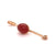 Mid Century Cabochon Cut Carnelian 14k Yellow Gold Brooch