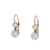 Antique Inspired Diamond Platinum 18 Karat Yellow Gold Drop Earrings