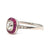 Art Deco Inspired Diamond Ruby Platinum Engagement Ring