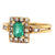 Vintage 0.50 Carat Emerald Diamond Yellow Gold Ring