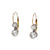 Antique Inspired 1.07 Carat Diamond Platinum 18 Karat Yellow Gold Drop Earrings