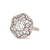 Art Deco Inspired 1.04 Carat Brilliant Cut Diamond Platinum Pave Cluster Ring