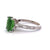 Vintage 3.04 Carats Tsavorite Garnet Diamond 18 Karat White Gold Ring