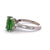 Vintage 3.04 Carats Tsavorite Garnet Diamond 18 Karat White Gold Ring