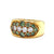 Vintage Color Treated Green Diamond 18 Karat Yellow Gold Band