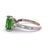 Vintage 3.04 Carats Tsavorite Garnet Diamond 18 Karat White Gold Ring