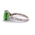 Vintage 3.04 Carats Tsavorite Garnet Diamond 18 Karat White Gold Ring