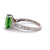 Vintage 3.04 Carats Tsavorite Garnet Diamond 18 Karat White Gold Ring