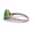 Vintage 3.04 Carats Tsavorite Garnet Diamond 18 Karat White Gold Ring