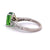 Vintage 3.04 Carats Tsavorite Garnet Diamond 18 Karat White Gold Ring