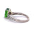 Vintage 3.04 Carats Tsavorite Garnet Diamond 18 Karat White Gold Ring