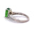 Vintage 3.04 Carats Tsavorite Garnet Diamond 18 Karat White Gold Ring