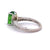 Vintage 3.04 Carats Tsavorite Garnet Diamond 18 Karat White Gold Ring