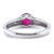 Retro Inspired 0.58 Carat Oval Ruby Baguette Diamond Platinum Engagement Ring