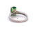 Vintage 3.04 Carats Tsavorite Garnet Diamond 18 Karat White Gold Ring