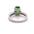 Vintage 3.04 Carats Tsavorite Garnet Diamond 18 Karat White Gold Ring