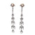 Art Deco Inspired 0.60 Carat Old Mine Cut Diamond Platinum Chandelier Dangle Earrings