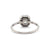 Art Deco Inspired Diamond Sapphire Halo Engagement Ring