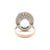 Mid Century 12.70 Carats Aquamarine Diamond 18 Karat White Gold Cocktail Ring
