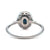 Art Deco Inspired Sapphire Diamond Platinum Ring
