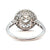Art Deco Inspired 0.70 Carat Diamond Platinum Halo Filigree Ring