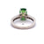 Vintage 3.04 Carats Tsavorite Garnet Diamond 18 Karat White Gold Ring