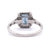 Art Deco Inspired Aquamarine Diamond Platinum Ring