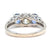 Vintage 1.00 Carat Old Mine Cut Diamond Tanzanite White Gold Three Stone Ring
