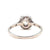 Art Deco Inspired Diamond Ruby Platinum Engagement Ring