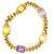 Vintage French Amethyst & Citrine 18 Karat Gold Bracelet