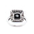Art Deco Inspired Diamond Onyx Platinum Engagement Ring