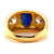 Vintage 1.35 Carat Sapphire Diamond 18 Karat Yellow Gold Three Stone Ring