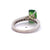 Vintage 3.04 Carats Tsavorite Garnet Diamond 18 Karat White Gold Ring
