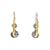 Antique Inspired 1.07 Carat Diamond Platinum 18 Karat Yellow Gold Drop Earrings