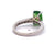 Vintage 3.04 Carats Tsavorite Garnet Diamond 18 Karat White Gold Ring