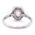 Art Deco Inspired 0.65 Carat Diamond Ruby Platinum Halo Ring