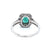 Art Deco Inspired 0. 70 Carat Emerald Diamond Platinum Ring