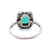 Art Deco Inspired 0.77 Carat Emerald Diamond Platinum Ring