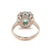 Vintage 1.15 Carat Emerald Diamond 18 Karat White Gold Cluster Ring
