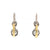 Antique Inspired Diamond Platinum 18 Karat Yellow Gold Drop Earrings
