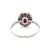Art Deco Inspired 2.40 Carats Cabochon Ruby Diamond Platinum Ring