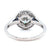 Art Deco Inspired 0.92 Carat Diamond Sapphire Platinum Target Ring