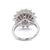 Vintage 3.45 Carats Brilliant Cut Diamonds Platinum Cluster Ring