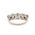 Mid Century 1.70 Carat Diamond Platinum Five Stone Ring