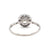 Art Deco Inspired 0.87 Carat Diamond Sapphire Platinum Halo Engagement Ring