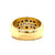 Vintage Color Treated Green Diamond 18 Karat Yellow Gold Band