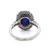 Antique Inspired 2.43 Carats Sapphire Diamond Platinum Cluster Ring