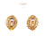 Antique Amethyst Diamond 18 Karat Yellow Gold Clip On Earrings
